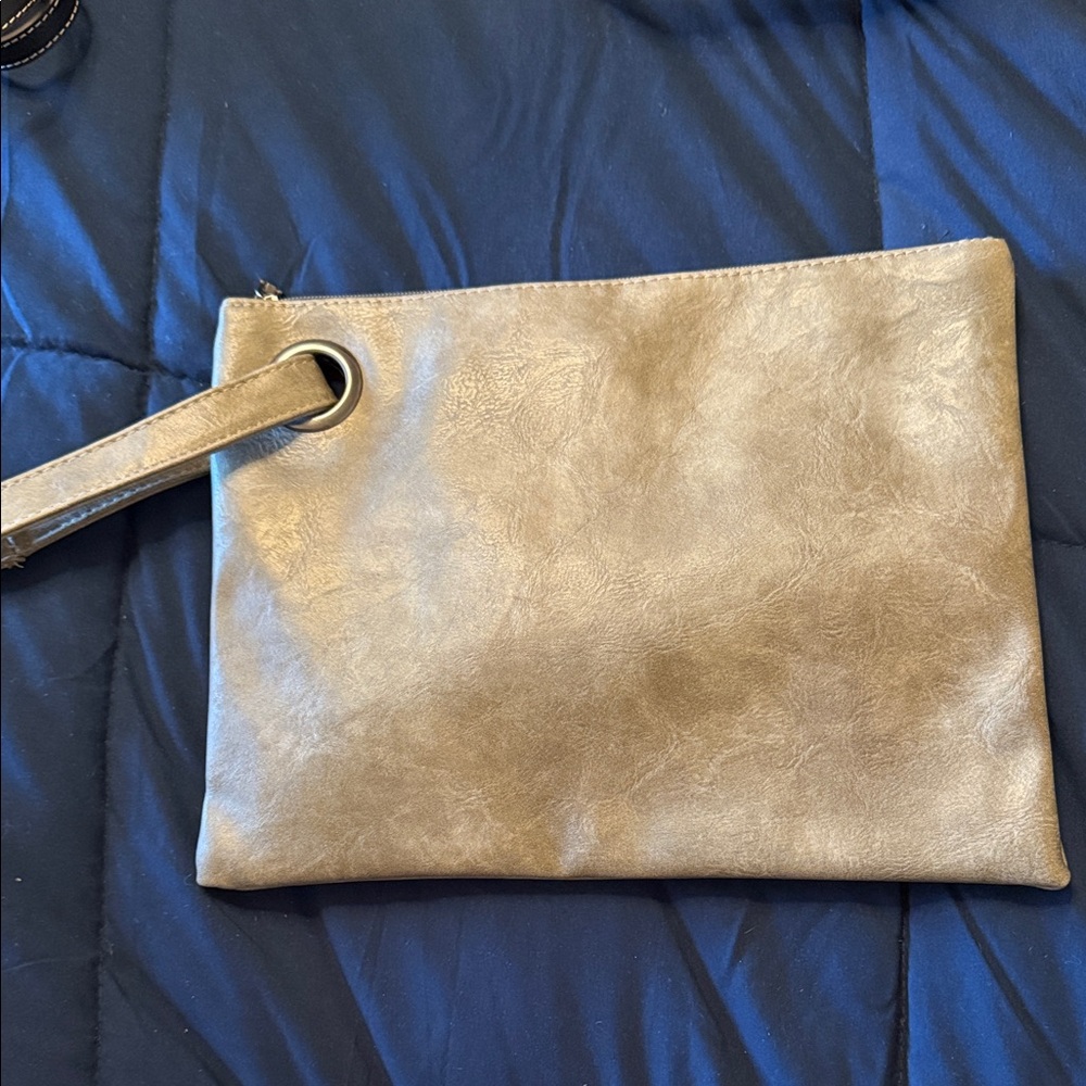 Gray Wristlet Clutch